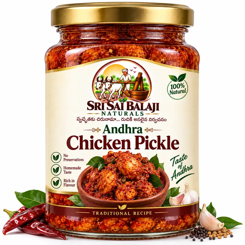 Andhra chicken pickle from Sri Sai Balaji Naturals, Vijayawada