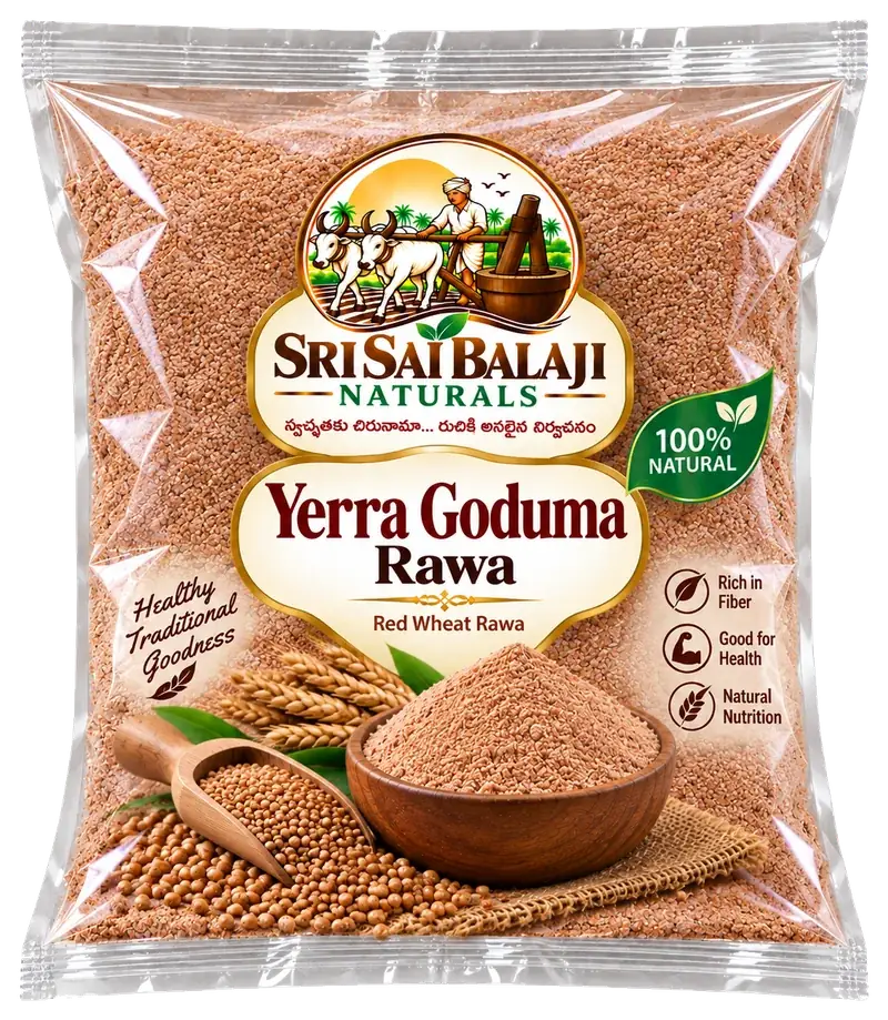 Yerra goduma rawa red wheat rava packet in Vijayawada